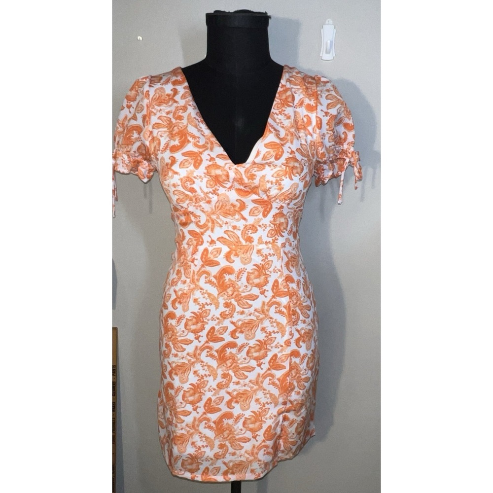 NWT Francesca's Lola Floral Puff Shoulder Mini Swing Dress Small